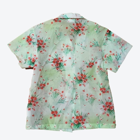 Dries van Noten Floral Green Button Up Shirt - Picture 2 of 3